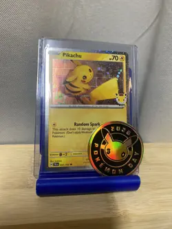 2026 Pokemon Day 30th Anniversary Pikachu 051 Stamped Promo With Coin - Image 1