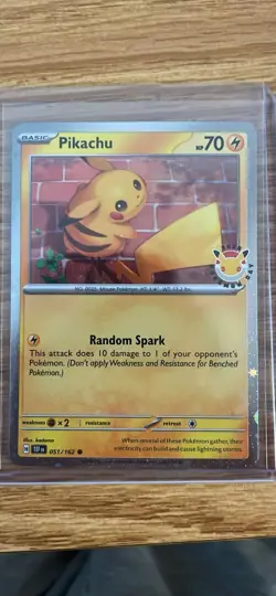 Pikachu 51/162, 2026 Pokemon Day Stamped Cosmos Holo Promo, Temporal Forces, NM - Image 1