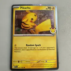 Pikachu 051 /162 Stamped 2026 Pokemon Day 30 Promo TCG With Coin - Image 1