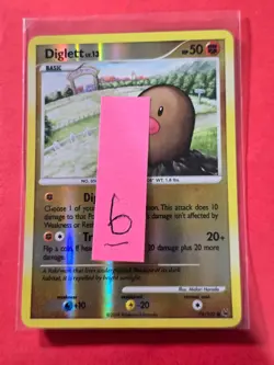 2009 Pokemon TCG Platinum #72 Diglett, REVERSE HOLO, C, cd6 - Image 3