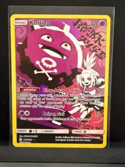 Koffing Secret Secret Rare SM Cosmic Eclipse 243/236 Psychic Holofoil Pokemon Ca - Image 1