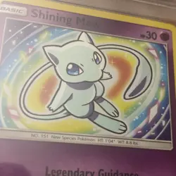 2017 POKEMON SUN & MOON SHINING LEGENDS #40 SHINING MEW-HOLO PSA 9 - Image 2