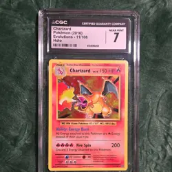 Pokemon Charizard Evolutions Holo Rare CGC 7 11/108 English 2016 - Image 1