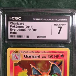 Pokemon Charizard Evolutions Holo Rare CGC 7 11/108 English 2016 - Image 3