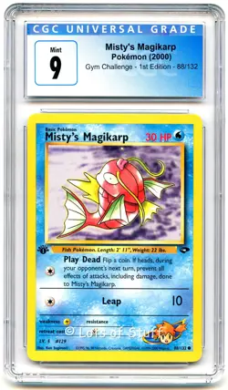 CGC 9 MINT Misty's Magikarp Gym Challenge 1st Edition Common Pokemon 88/132 -23 - Image 1