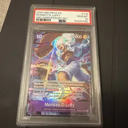 2025 ONE PIECE ENGLISH VERSION 2ND ANNIVERSARY SET #119 MONKEY D. LUFFY PSA 10 - Image 1