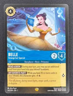 Lorcana Belle Strange but Special Legendary 142/204 NM First Chapter Disney - Image 1