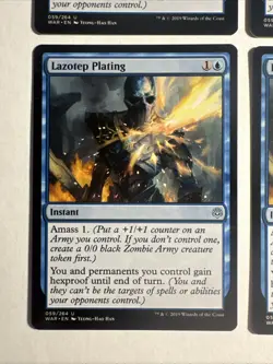 4x Mtg War Of The Sparks Lazotep Plating NM Magic The Gathering - Image 2