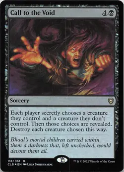 Call to the Void FOIL R Commander Legends: Battle for Baldur's Gate 118 MTG - Image 1