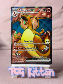 Charizard Ex 183/165 Card 'B' Full Art Rare Pokemon 151 English TCGKITTEN - Image 1