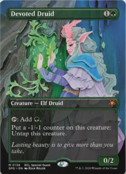 Devoted Druid Borderless M Special Guests 138 NM MTG - Image 1
