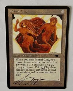 MTG ARTIST PROOF ANTIQUITIES PRIMAL CLAY SIGNED BY KAJA FOGLIO ARTIFACT RARE - Image 5