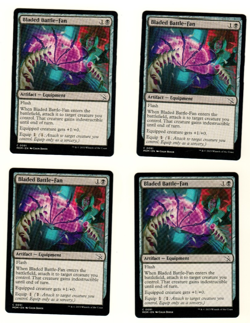 Set Of 4 Bladed Battle-Fan #0091 March Of The Machine MTG Card - Image 1