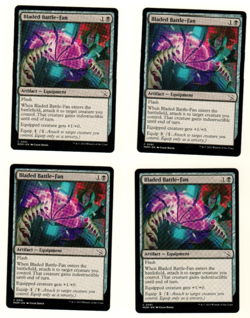 Set Of 4 Bladed Battle-Fan #0091 March Of The Machine MTG Card - Image 3