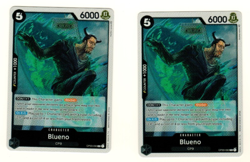 Set Of 2 Blueno OP03-090 Rare Foil Pillars Of Strength One Piece Trading Card - Image 1