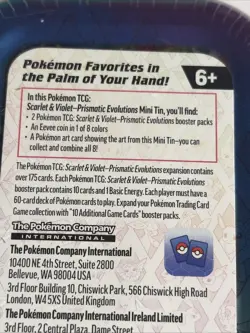 Pokemon Prismatic Evolutions Mini Tin -( Espeon ) Factory Sealed- No Dents - Image 4