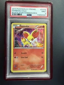 Pokemon Fennekin - Black Star Holo Promo XY02 PSA 9 Mint - Pop 2 - None Higher - Image 1
