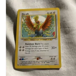Ho-oh Neo Revelation 18/64 Rare Regular 90 HP Unlimited Rainbow Burn 30+ 2000 - Image 1