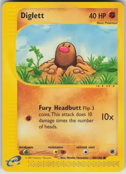 Pokemon TCG Diglett Common Expedition 106/165 - Image 1