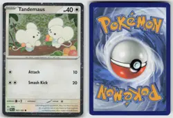 Tandemaus 167/193 Common Paldea Evolved Pokemon Cosmo Holo NM - Image 3