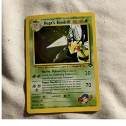 Koga's Beedrill Pokemon Gym Challenge holo rare 9/132 80hp unlimited - Image 1