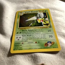 Koga's Beedrill Pokemon Gym Challenge holo rare 9/132 80hp unlimited - Image 3