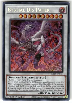 Bystial Dis Pater (Secret Rare) RA05-EN041 Rarity Collection 5 Yu-Gi-Oh NM - Image 1