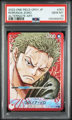 One Piece CCG Roronoa Zoro Alternate Art 2022 #001 PSA10 - Image 1