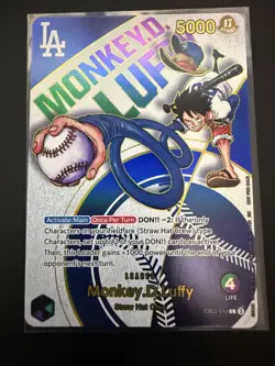 2025 ONE PIECE PROMO EB02 010 DODGERS X ONE PIECE NIGHT MONKEY D LUFFY SEE PHOTO - Image 1