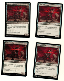 Set Of 4 Etched Familiar #0101 March Of The Machine MTG Card - Image 1