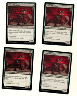 Set Of 4 Etched Familiar #0101 March Of The Machine MTG Card - Image 3