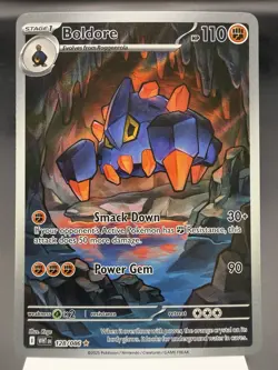 Boldore 128/086 - Illustration Rare - White Flare Pokemon Card NM - Image 1