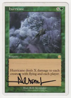 Signed Hurricane MP Battle Royale Artist Rob Alexander 1999 MTG Magic Vintage! - Image 1