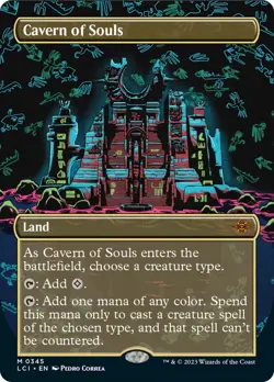 Cavern of Souls (0345) (Borderless) [The Lost Caverns of Ixalan] Foil Near Mint - Image 1