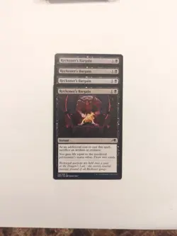 (4) Reckoner's Bargain *PLAYSET* Kamigawa: Neon Dynasty Regular NM MTG - Image 1