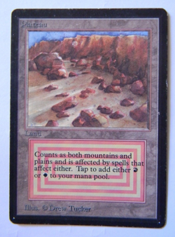 MTG : PLATEAU : MULTI-LAND : BETA : VERY GOOD : 1993 : SEE PHOTO'S - Image 1