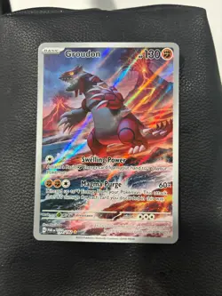 Pokemon Groudon IR 199/182 SV04 Paradox Rift Illustration Rare Holo NM - Image 1