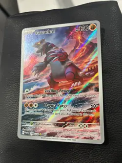 Pokemon Groudon IR 199/182 SV04 Paradox Rift Illustration Rare Holo NM - Image 2