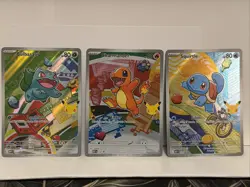 Pokemon First Partner Illustration Collection Series 1 Kanto GEN 1 Starters NM - Image 1