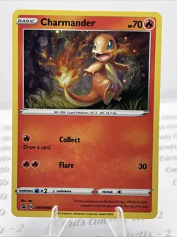 2021 Pokemon Charmander : Sword & Shield SWSH092 HOLO Promo - LP - Image 1