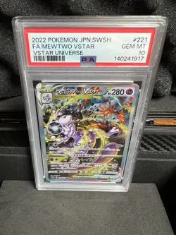 Pokemon Mewtwo VSTAR PSA 10 221/172 Vstar Universe Special Art Rare Holo 2022 JP - Image 1