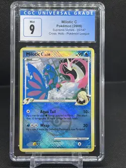 2009 Pokemon Milotic C Supreme Victors Cosmos Holo Overflow #35/147 CGC 9 Mint - Image 1