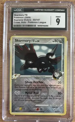 Pokemon TCG- CGC Mint 9 Graded Skarmory FB cross Holo 83/147 - Image 1