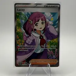 Pokemon Lacey 166/142 Sv07: Stellar Crown Ultra Rare Full Art Trainer Holo - Image 1