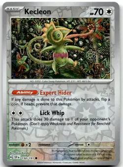 Kecleon 150/191 Common Surging Sparks Pokemon Shinji Kanda Reverse Holo NM - Image 1