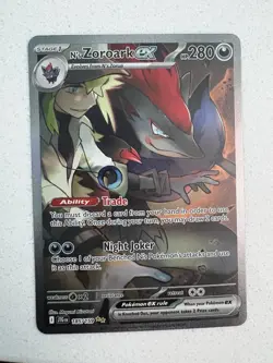 N's Zoroark ex 185/159 Journey Together Illustration Holo Rare Pokemon TCG MINT - Image 1