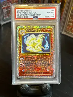 2002 Pokemon Legendary Collection Ninetales #17 Reverse Holo PSA 8 NM-MT - Rare - Image 1