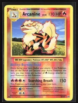 Pokemon TCG - Arcanine Reverse Holo Rare XY - Evolutions 18/108 LP - Image 1