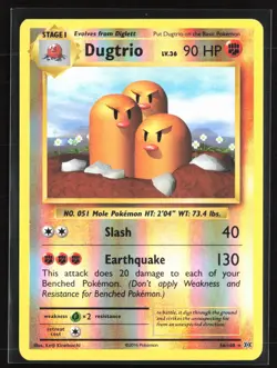 Pokemon TCG - Dugtrio Reverse Holo Rare XY - Evolutions 56/108 NM - Image 1