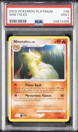 2009 POKEMON PLATINUM #36 NINETALES PSA 9 - Image 1